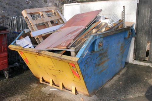 Efficient waste removal truck operating in Covent Garden