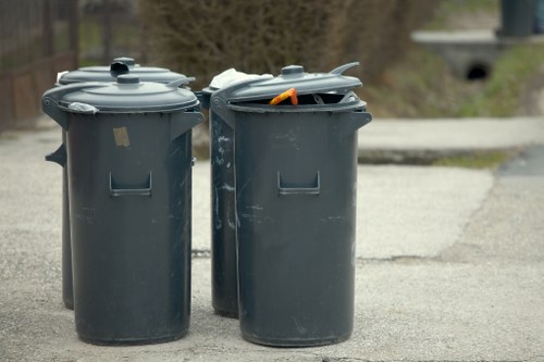 Officials inspecting construction waste disposal practices